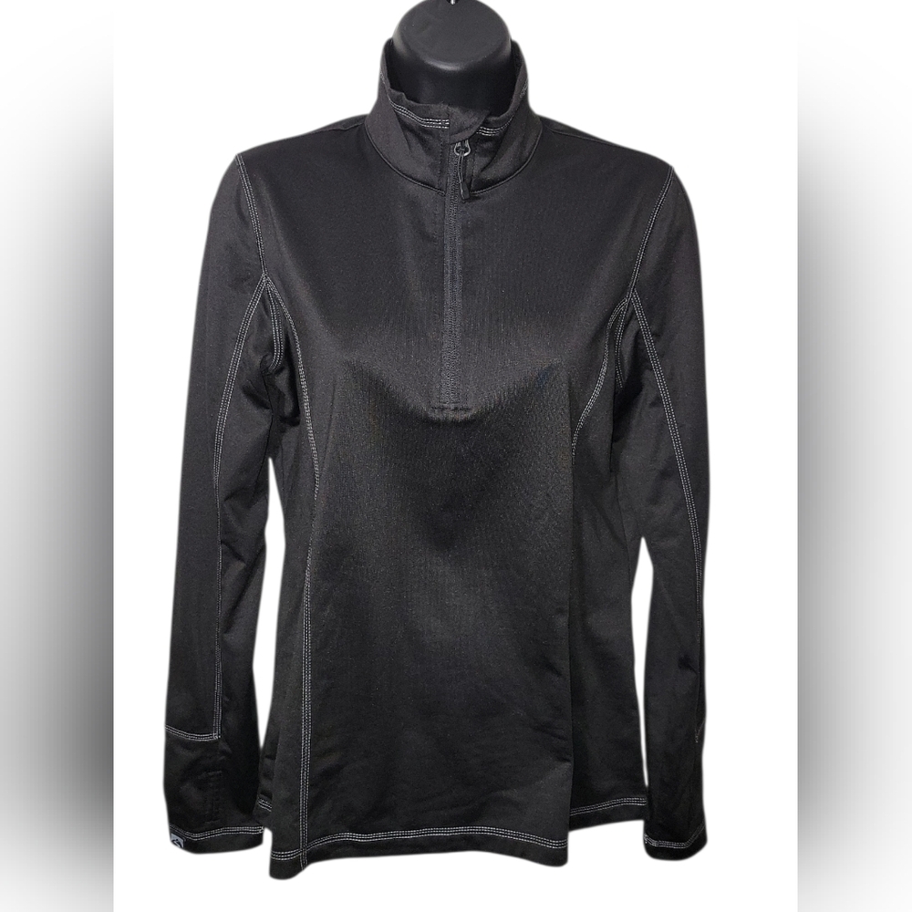 Storm Creek Women's, Quarter-Zip Pullover, Style 2425, Black Athletic Top, Women